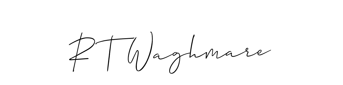Also You can easily find your signature by using the search form. We will create R T Waghmare name handwritten signature images for you free of cost using Allison_Script sign style. R T Waghmare signature style 2 images and pictures png