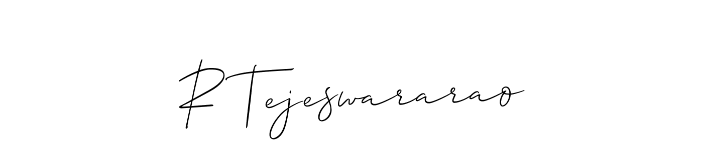 Also You can easily find your signature by using the search form. We will create R Tejeswararao name handwritten signature images for you free of cost using Allison_Script sign style. R Tejeswararao signature style 2 images and pictures png