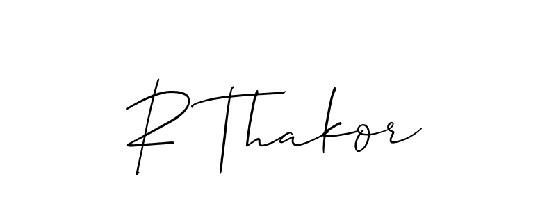 Design your own signature with our free online signature maker. With this signature software, you can create a handwritten (Allison_Script) signature for name R Thakor. R Thakor signature style 2 images and pictures png