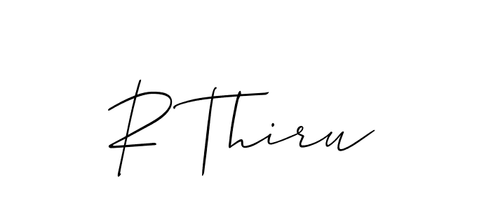 Design your own signature with our free online signature maker. With this signature software, you can create a handwritten (Allison_Script) signature for name R Thiru. R Thiru signature style 2 images and pictures png