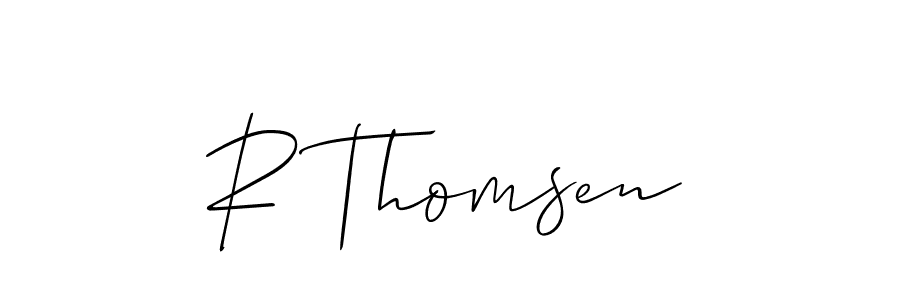 It looks lik you need a new signature style for name R Thomsen. Design unique handwritten (Allison_Script) signature with our free signature maker in just a few clicks. R Thomsen signature style 2 images and pictures png