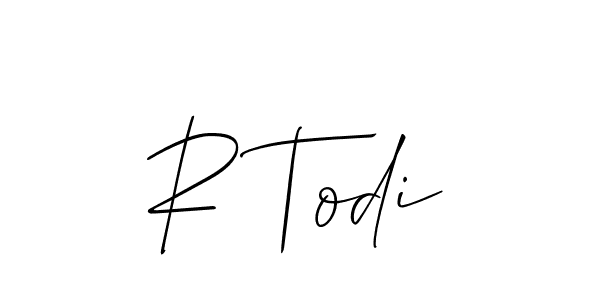 Once you've used our free online signature maker to create your best signature Allison_Script style, it's time to enjoy all of the benefits that R Todi name signing documents. R Todi signature style 2 images and pictures png