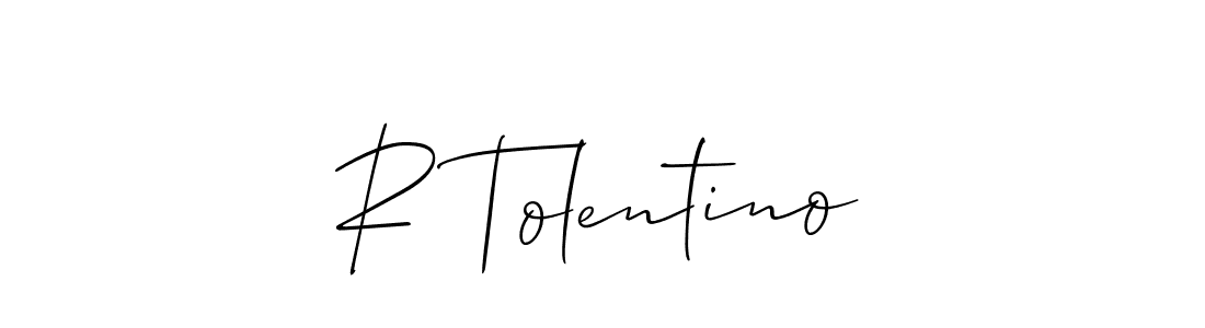 Best and Professional Signature Style for R Tolentino. Allison_Script Best Signature Style Collection. R Tolentino signature style 2 images and pictures png