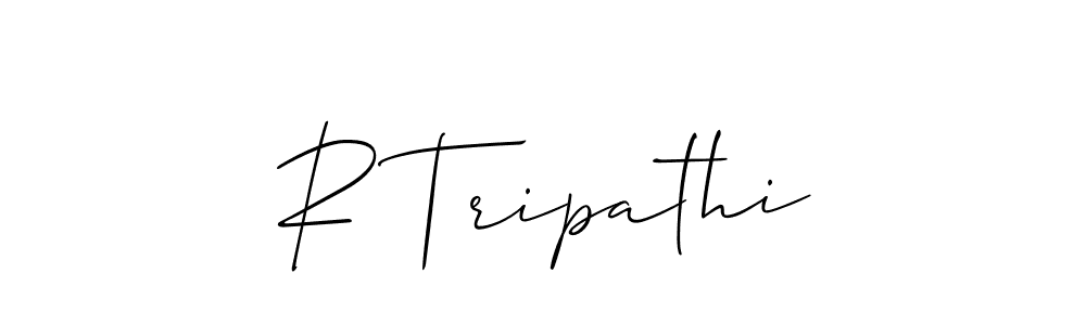 The best way (Allison_Script) to make a short signature is to pick only two or three words in your name. The name R Tripathi include a total of six letters. For converting this name. R Tripathi signature style 2 images and pictures png