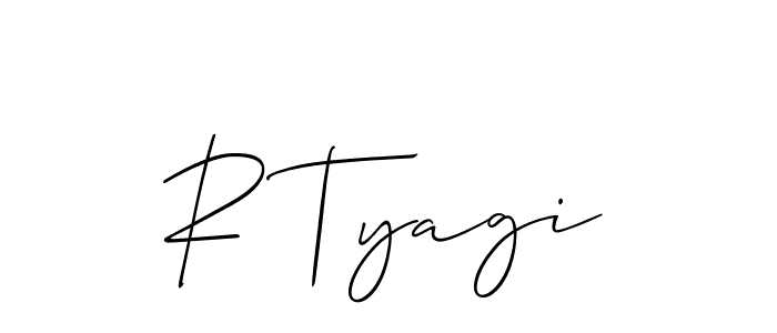 Design your own signature with our free online signature maker. With this signature software, you can create a handwritten (Allison_Script) signature for name R Tyagi. R Tyagi signature style 2 images and pictures png