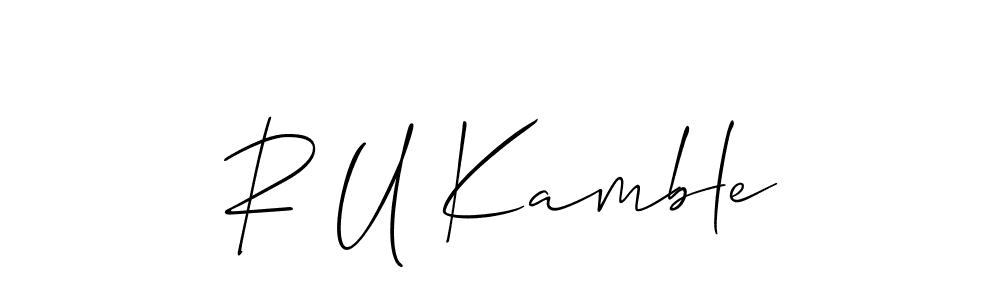 This is the best signature style for the R U Kamble name. Also you like these signature font (Allison_Script). Mix name signature. R U Kamble signature style 2 images and pictures png