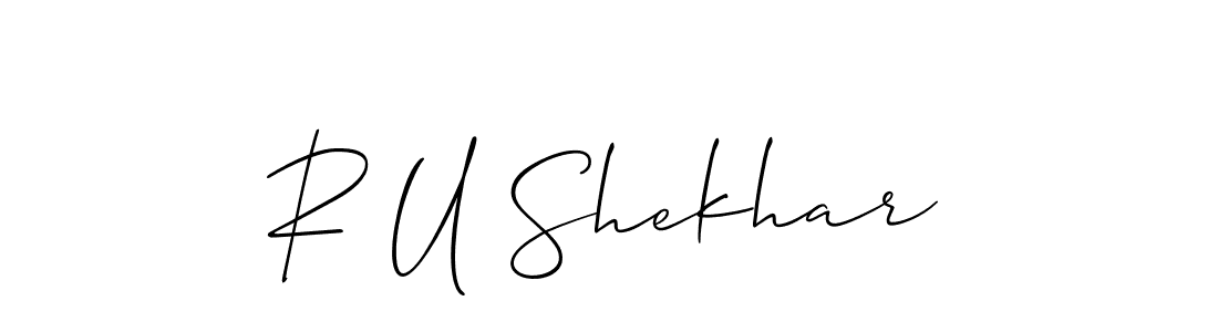 How to Draw R U Shekhar signature style? Allison_Script is a latest design signature styles for name R U Shekhar. R U Shekhar signature style 2 images and pictures png