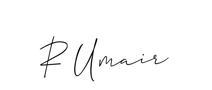 How to make R Umair signature? Allison_Script is a professional autograph style. Create handwritten signature for R Umair name. R Umair signature style 2 images and pictures png