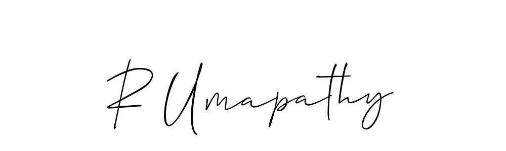 You should practise on your own different ways (Allison_Script) to write your name (R Umapathy) in signature. don't let someone else do it for you. R Umapathy signature style 2 images and pictures png