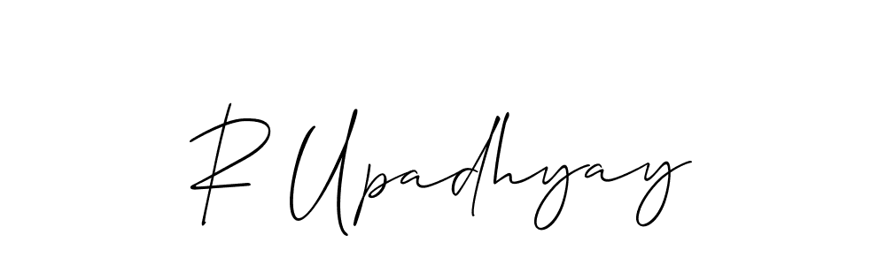 R Upadhyay stylish signature style. Best Handwritten Sign (Allison_Script) for my name. Handwritten Signature Collection Ideas for my name R Upadhyay. R Upadhyay signature style 2 images and pictures png