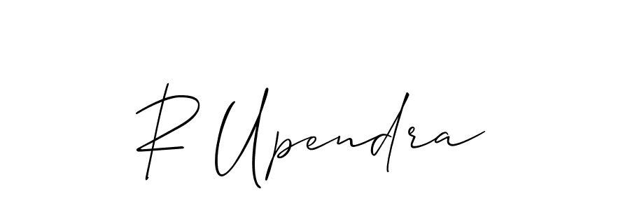 How to make R Upendra signature? Allison_Script is a professional autograph style. Create handwritten signature for R Upendra name. R Upendra signature style 2 images and pictures png