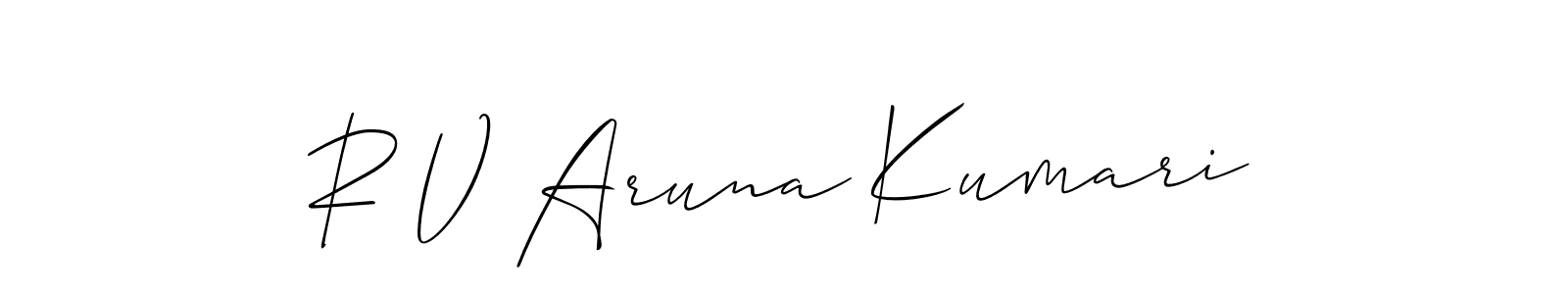 Once you've used our free online signature maker to create your best signature Allison_Script style, it's time to enjoy all of the benefits that R V Aruna Kumari name signing documents. R V Aruna Kumari signature style 2 images and pictures png