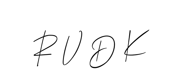 Best and Professional Signature Style for R V D K. Allison_Script Best Signature Style Collection. R V D K signature style 2 images and pictures png