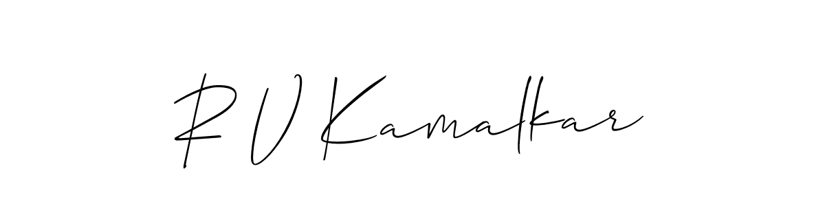 You can use this online signature creator to create a handwritten signature for the name R V Kamalkar. This is the best online autograph maker. R V Kamalkar signature style 2 images and pictures png