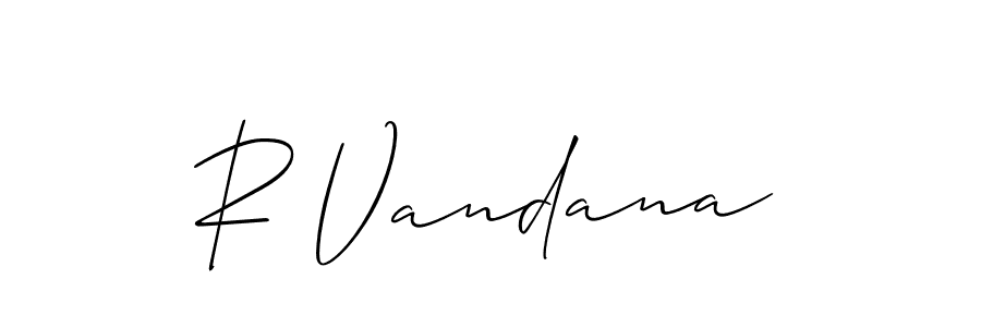 Make a beautiful signature design for name R Vandana. Use this online signature maker to create a handwritten signature for free. R Vandana signature style 2 images and pictures png