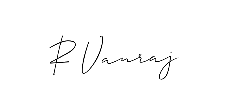 Make a beautiful signature design for name R Vanraj. Use this online signature maker to create a handwritten signature for free. R Vanraj signature style 2 images and pictures png