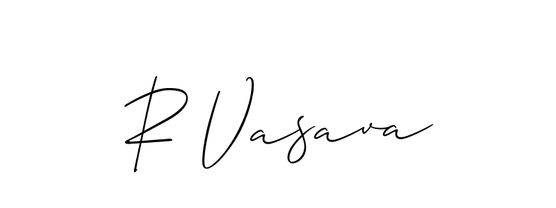 Best and Professional Signature Style for R Vasava. Allison_Script Best Signature Style Collection. R Vasava signature style 2 images and pictures png