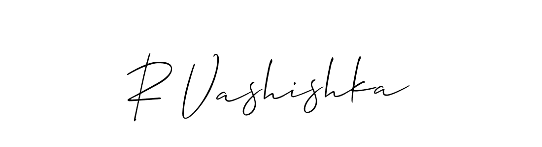 How to Draw R Vashishka signature style? Allison_Script is a latest design signature styles for name R Vashishka. R Vashishka signature style 2 images and pictures png