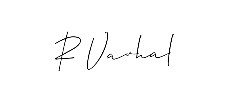 Similarly Allison_Script is the best handwritten signature design. Signature creator online .You can use it as an online autograph creator for name R Vavhal. R Vavhal signature style 2 images and pictures png