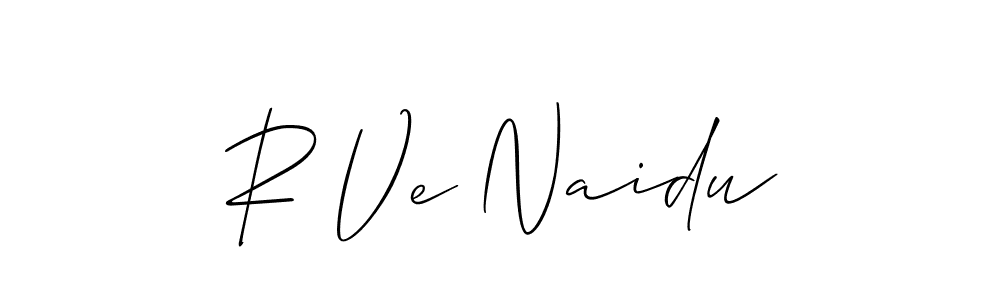 Create a beautiful signature design for name R Ve Naidu. With this signature (Allison_Script) fonts, you can make a handwritten signature for free. R Ve Naidu signature style 2 images and pictures png