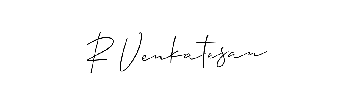 Design your own signature with our free online signature maker. With this signature software, you can create a handwritten (Allison_Script) signature for name R Venkatesan. R Venkatesan signature style 2 images and pictures png