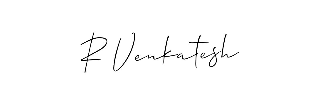 Use a signature maker to create a handwritten signature online. With this signature software, you can design (Allison_Script) your own signature for name R Venkatesh. R Venkatesh signature style 2 images and pictures png