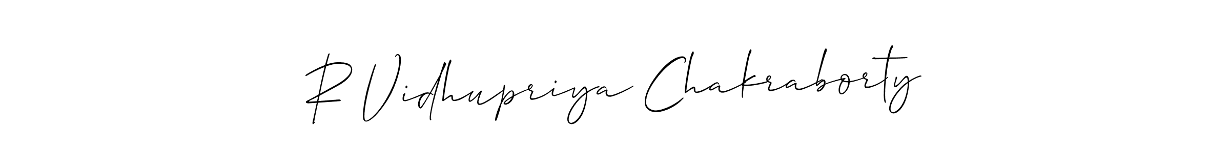 See photos of R Vidhupriya Chakraborty official signature by Spectra . Check more albums & portfolios. Read reviews & check more about Allison_Script font. R Vidhupriya Chakraborty signature style 2 images and pictures png