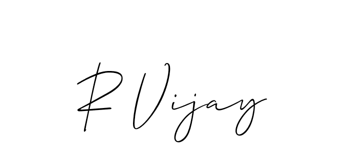 Here are the top 10 professional signature styles for the name R Vijay. These are the best autograph styles you can use for your name. R Vijay signature style 2 images and pictures png