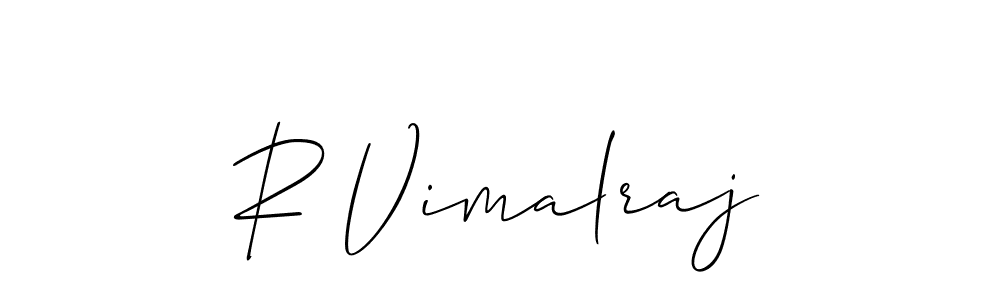 Make a beautiful signature design for name R Vimalraj. With this signature (Allison_Script) style, you can create a handwritten signature for free. R Vimalraj signature style 2 images and pictures png