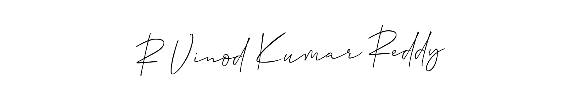Also we have R Vinod Kumar Reddy name is the best signature style. Create professional handwritten signature collection using Allison_Script autograph style. R Vinod Kumar Reddy signature style 2 images and pictures png