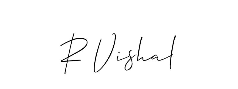 Also we have R Vishal name is the best signature style. Create professional handwritten signature collection using Allison_Script autograph style. R Vishal signature style 2 images and pictures png