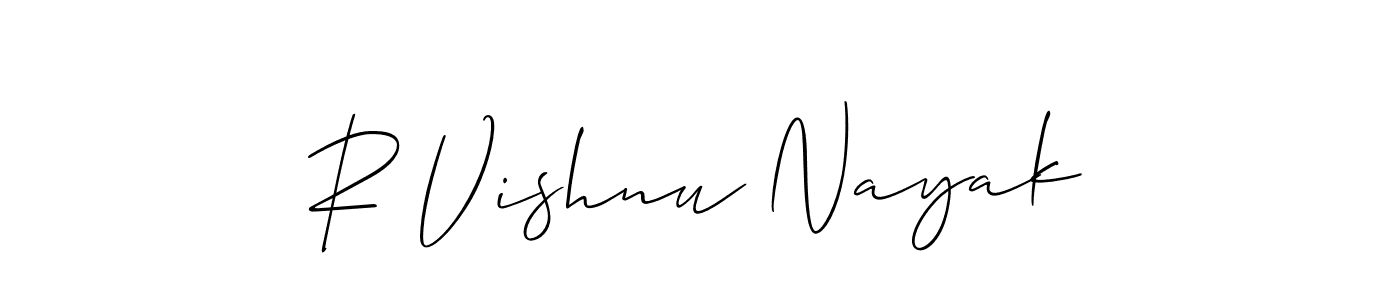 Similarly Allison_Script is the best handwritten signature design. Signature creator online .You can use it as an online autograph creator for name R Vishnu Nayak. R Vishnu Nayak signature style 2 images and pictures png