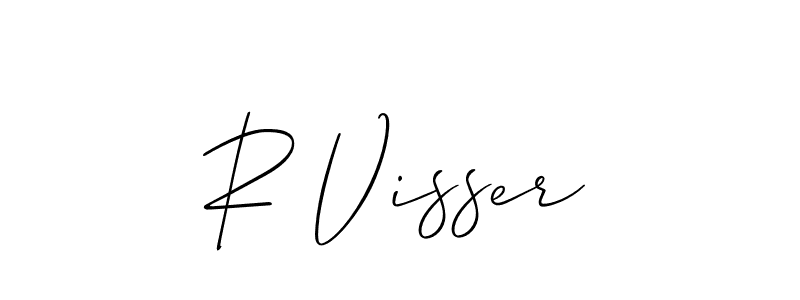 How to make R Visser signature? Allison_Script is a professional autograph style. Create handwritten signature for R Visser name. R Visser signature style 2 images and pictures png