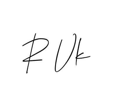 Create a beautiful signature design for name R Vk. With this signature (Allison_Script) fonts, you can make a handwritten signature for free. R Vk signature style 2 images and pictures png