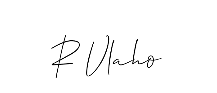 Similarly Allison_Script is the best handwritten signature design. Signature creator online .You can use it as an online autograph creator for name R Vlaho. R Vlaho signature style 2 images and pictures png