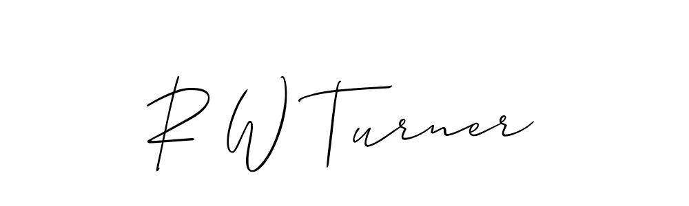 How to make R W Turner signature? Allison_Script is a professional autograph style. Create handwritten signature for R W Turner name. R W Turner signature style 2 images and pictures png