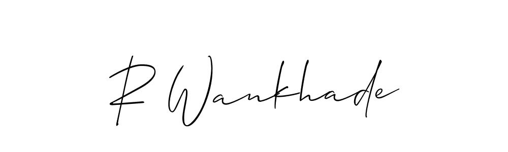Make a beautiful signature design for name R Wankhade. With this signature (Allison_Script) style, you can create a handwritten signature for free. R Wankhade signature style 2 images and pictures png
