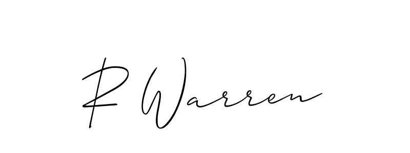 How to make R Warren signature? Allison_Script is a professional autograph style. Create handwritten signature for R Warren name. R Warren signature style 2 images and pictures png