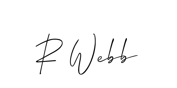 Create a beautiful signature design for name R Webb. With this signature (Allison_Script) fonts, you can make a handwritten signature for free. R Webb signature style 2 images and pictures png