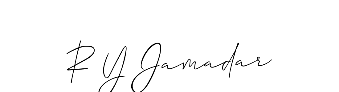 How to make R Y Jamadar signature? Allison_Script is a professional autograph style. Create handwritten signature for R Y Jamadar name. R Y Jamadar signature style 2 images and pictures png