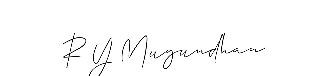 Best and Professional Signature Style for R Y Mugundhan. Allison_Script Best Signature Style Collection. R Y Mugundhan signature style 2 images and pictures png