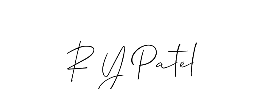 This is the best signature style for the R Y Patel name. Also you like these signature font (Allison_Script). Mix name signature. R Y Patel signature style 2 images and pictures png