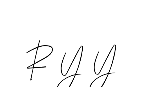 Also You can easily find your signature by using the search form. We will create R Y Y name handwritten signature images for you free of cost using Allison_Script sign style. R Y Y signature style 2 images and pictures png