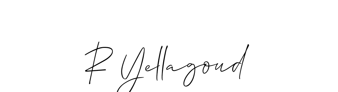 Allison_Script is a professional signature style that is perfect for those who want to add a touch of class to their signature. It is also a great choice for those who want to make their signature more unique. Get R Yellagoud name to fancy signature for free. R Yellagoud signature style 2 images and pictures png