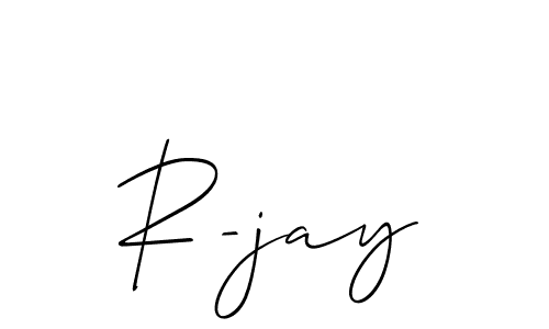 How to make R-jay signature? Allison_Script is a professional autograph style. Create handwritten signature for R-jay name. R-jay signature style 2 images and pictures png