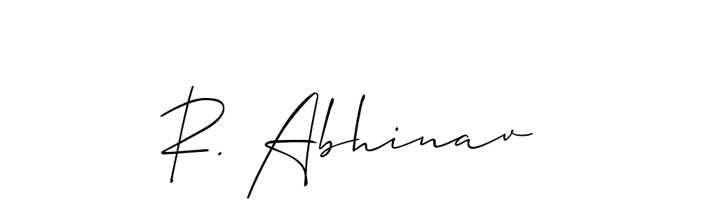 This is the best signature style for the R. Abhinav name. Also you like these signature font (Allison_Script). Mix name signature. R. Abhinav signature style 2 images and pictures png