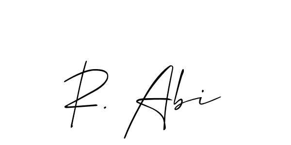 Design your own signature with our free online signature maker. With this signature software, you can create a handwritten (Allison_Script) signature for name R. Abi. R. Abi signature style 2 images and pictures png