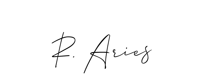 It looks lik you need a new signature style for name R. Aries. Design unique handwritten (Allison_Script) signature with our free signature maker in just a few clicks. R. Aries signature style 2 images and pictures png