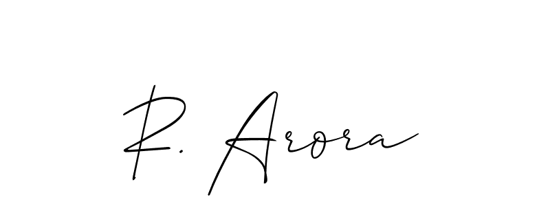 How to Draw R. Arora signature style? Allison_Script is a latest design signature styles for name R. Arora. R. Arora signature style 2 images and pictures png