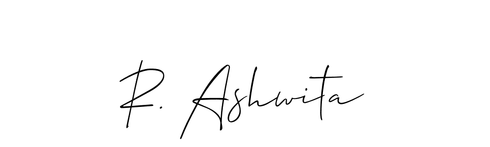 It looks lik you need a new signature style for name R. Ashwita. Design unique handwritten (Allison_Script) signature with our free signature maker in just a few clicks. R. Ashwita signature style 2 images and pictures png